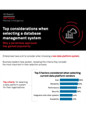 Infographic: Top considerations when selecting a database management system