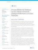 Amazon Relational Database Service Delivers Enhanced Database Performance at Lower Total Cost