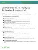 Essential checklist for simplifying third-party risk management